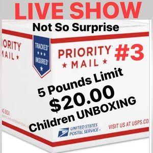 LIVE SHOW Children Unboxing $20.00 for 5 pound Box